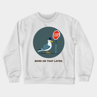 seagull with hat Crewneck Sweatshirt